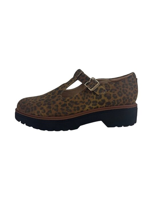 Dr. Scholl's Shoes - Dr. Scholls Bring It Jane Platform Mary Jane Shoes Womens 10 Leopard Print T-Str